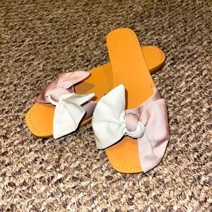 Something Navy bow sandals